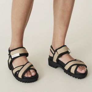Ganni Hiking Sandals in Ermine